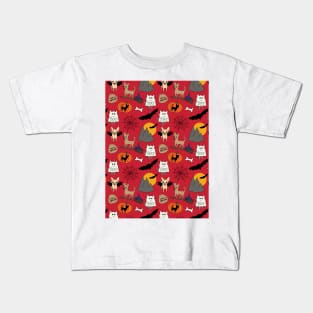 Halloween chihuahuas - red Kids T-Shirt